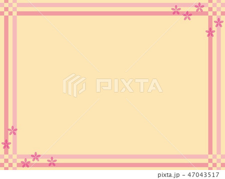 ボーダー　フレーム　桜 47043517
