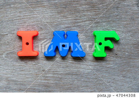 Colorful plastic alphabet in word IMF 47044308