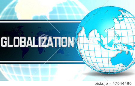 Globalization with sphere globe Globalization with sphere globe 47044490