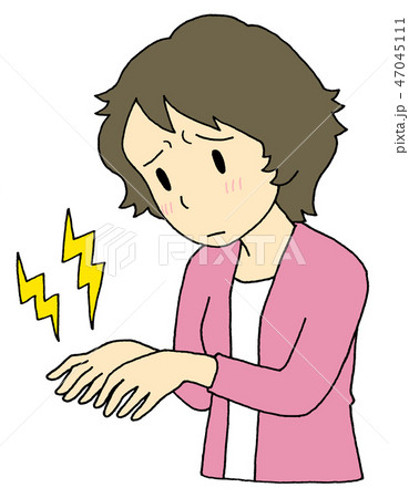 手の痺れ　女性 47045111