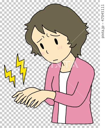 手の痺れ　女性 47045111