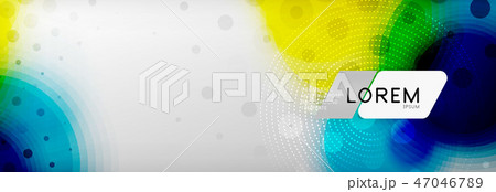 Background abstract - blurred dotted color circle shape, techno bubbles 47046789