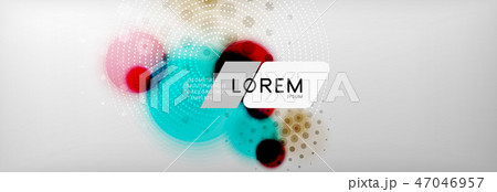 Background abstract - blurred dotted color circle shape, techno bubbles 47046957