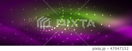 Glowing neon circle line dots, round line design, abstract style on black background. Neon abstract Glowing neon circle line dots, round line design, abstract style on black background. Neon abstract 47047152