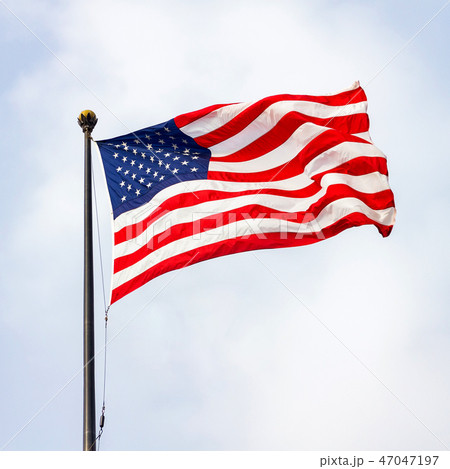 The United States of America flag on a sunny day. 47047197