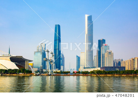 Guangzhou modern cityscape in  China 47048201
