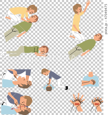 Artificial respiration and heart massage 47049475