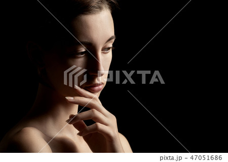 sad stressed woman sad stressed woman 47051686