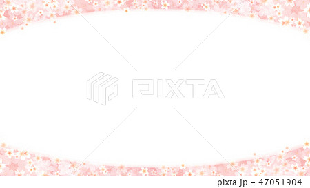 和-和風-和柄-背景-和紙-春-桜-白 47051904