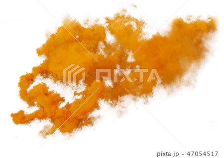 Red and orange smoke isolated on white background Red and orange smoke isolated on white background 47054517