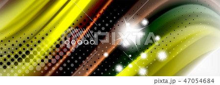 Abstract wave lines liquid fluid rainbow style color stripes background. Artistic illustration for 47054684