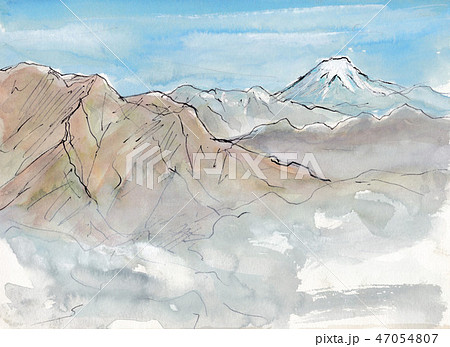四阿山より望む富士山 47054807