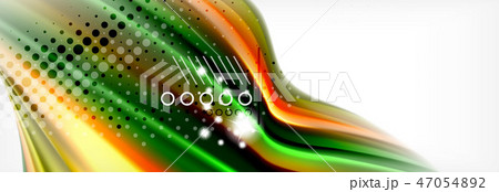 Abstract wave lines liquid fluid rainbow style color stripes background. Artistic illustration for 47054892