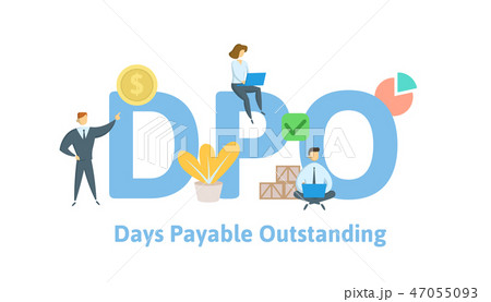 DPO, Days Payable Outstanding. Concept with keywords, letters and icons. Flat vector illustration DPO, Days Payable Outstanding. Concept with keywords, letters and icons. Flat vector illustration 47055093