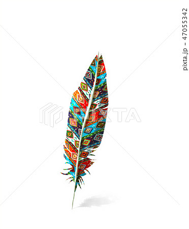 Watercolor American Indian fether 47055342
