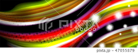Rainbow color fluid wave lines flow poster. Wave Liquid shapes design Rainbow color fluid wave lines flow poster. Wave Liquid shapes design 47055879