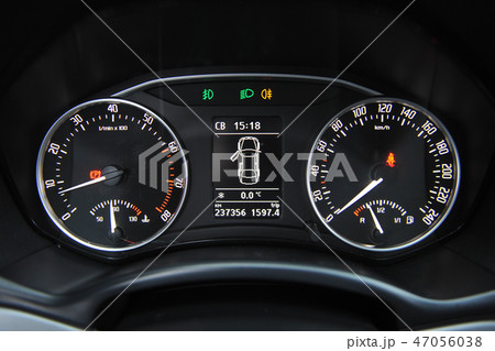 controls near the steering wheel in a modern car controls near the steering wheel in a modern car 47056038