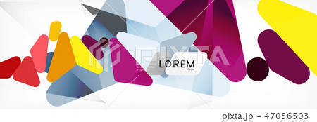 Mosaic triangular low poly style abstract geometric background. Polygonal vector. Abstract white 47056503