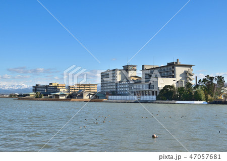 石川県　片山津温泉湖畔 47057681