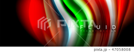 Fluid wave line background or pattern. Geometric technology abstract background. Movement effect. 47058008