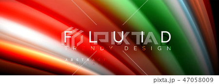 Fluid wave line background or pattern. Geometric technology abstract background. Movement effect. 47058009