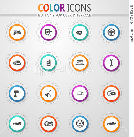 Car shop icons set Car shop icons set 47058559