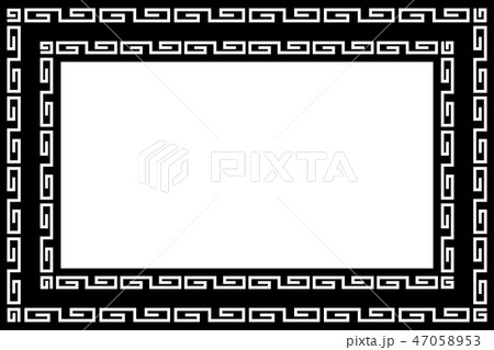 背景素材 写真枠 古代文字 中華模様 中国料理 メニュー表 値札 名札 コピースペース タイトルのイラスト素材