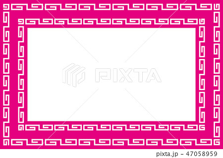 背景素材 写真枠 古代文字 中華模様 中国料理 メニュー表 値札 名札 コピースペース タイトルのイラスト素材