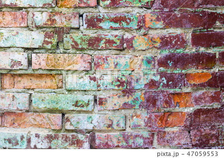 old mold brick wall 47059553
