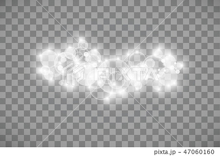 Glow light effect. Vector illustration. Christmas flash. dust. White sparks and glitter special 47060160