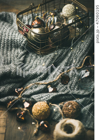 Christmas and New Year decoration toys and woolen sweater 47060195