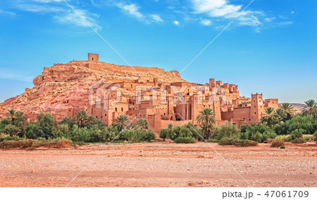 Kasbah Ait Ben Haddou in the Atlas Mountains of Morocco. UNESCO World Heritage. 47061709