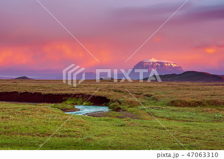 Mountain at sunset 47063310
