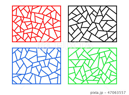 Rectangles Chinese window in geometric style, art 47063557