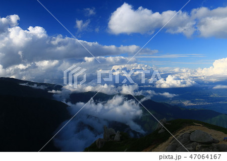 中央アルプス縦走 空木岳山頂からの風景 池山尾根 中央アルプス縦走 空木岳山頂からの風景 池山尾根 47064167