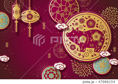Year of the pig design template 47066154