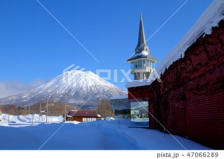 有島記念館と羊蹄山 ２ の写真素材