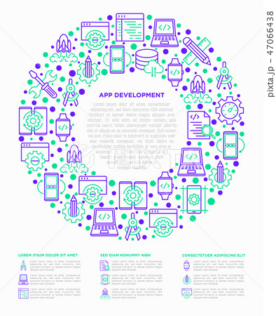 App development concept in circle 47066438