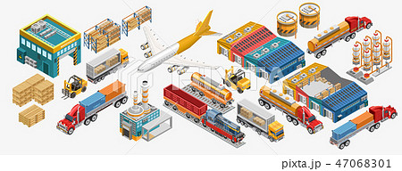 Set of freight transport and industrial facilities 47068301