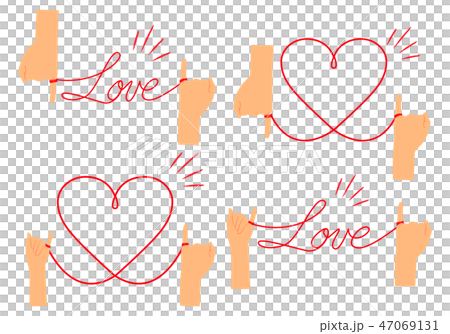 紅色螺紋例證集合 47069131