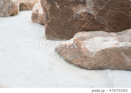 Sand beach and rock for background 47070305