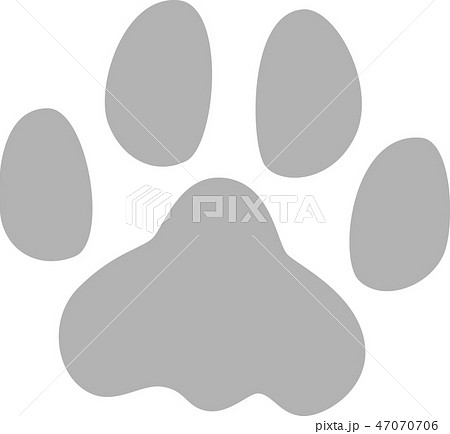 足跡 犬 グレー 灰色のイラスト素材