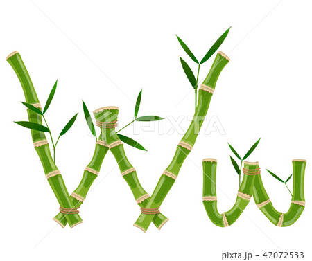 Bamboo letter W 47072533