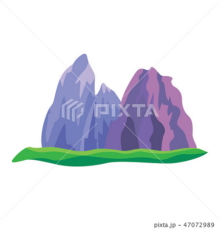 Vector abstract mountain rock black flat icon Vector abstract mountain rock black flat icon 47072989