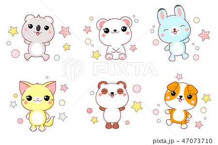 Collection of cute animals baby Collection of cute animals baby 47073710