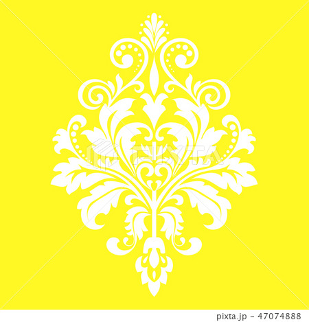 Damask graphic ornament. Floral design element.  47074888