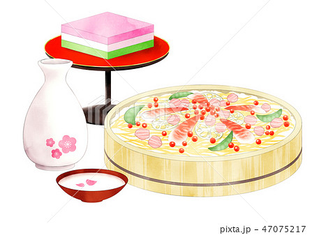 雛祭り食事 47075217