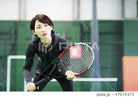 テニス　テニスクラブ　テニススクール　フィットネス　スポーツジム　女性 47075475