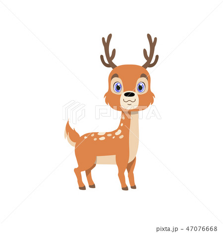 Cute Baby Deer Lovely Animal Cartoon Character のイラスト素材