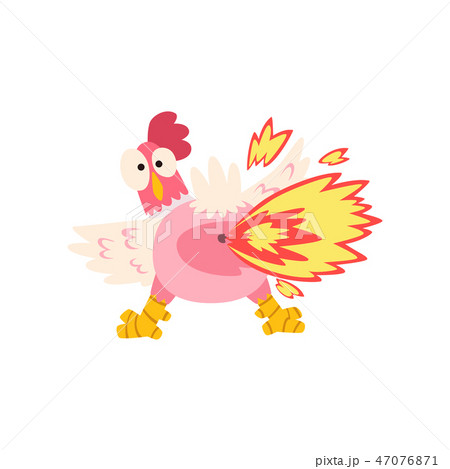 Hot spicy chicken farting fire, creative logo design element vector Illustration Hot spicy chicken farting fire, creative logo design element vector Illustration 47076871